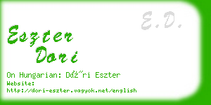 eszter dori business card